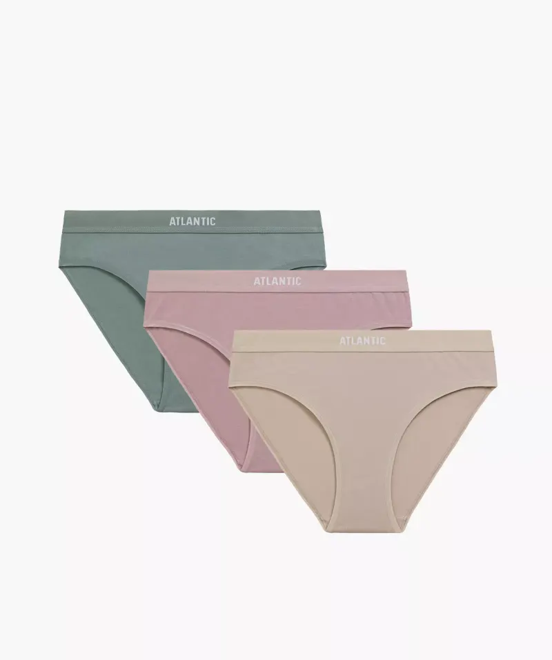 3-PACK Γυναικείο αθλητικό εσώρουχο 3CLP-012-BEZ/ROS/ZIE Βαμβάκι 19,90
