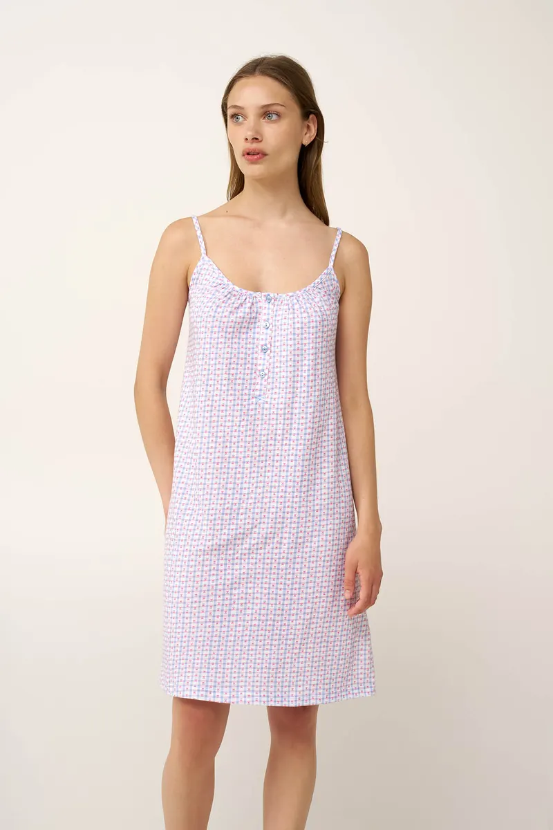 VAMP 24246 NIGHTGOWN 100% COTTON COTTON SJ 90cmPlacket