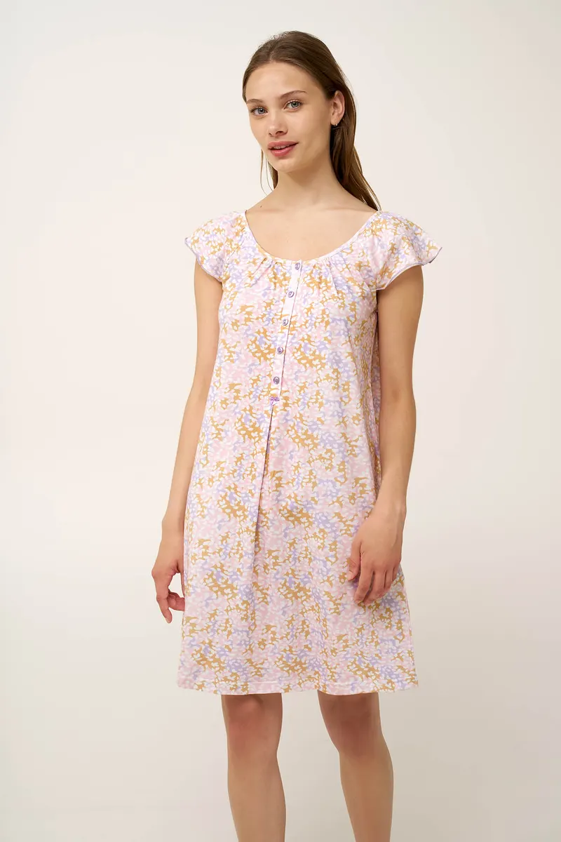 VAMP 24299 NIGHTGOWN 100% COTTON COTTON SJ 90cmPlacket