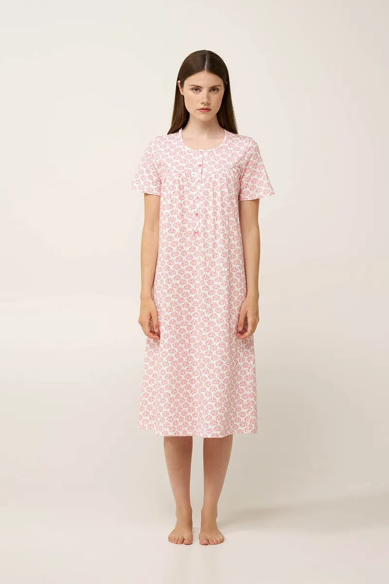 VAMP 24329 NIGHTGOWN 100% COTTON COTTON SJ 110cmPlacket