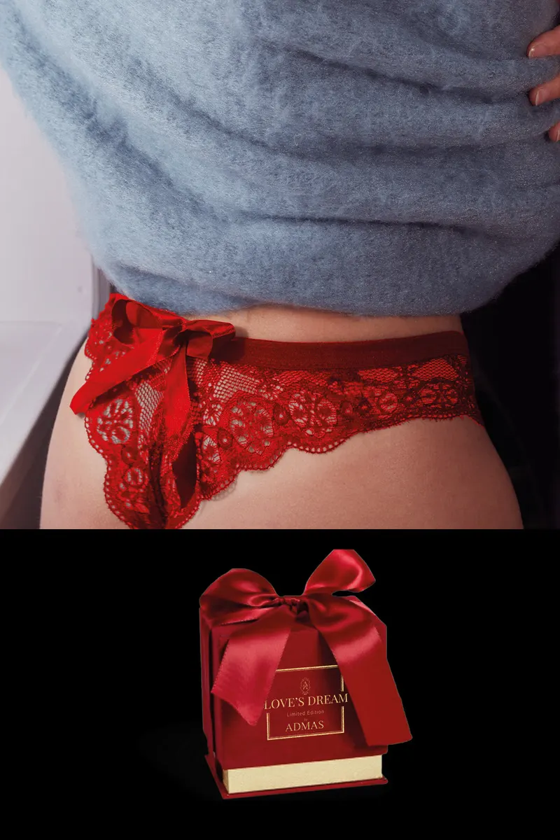 Γυναικείο κυλοτάκι κόκκινο sexy ADMAS 41494 Συσκευασία δώρου